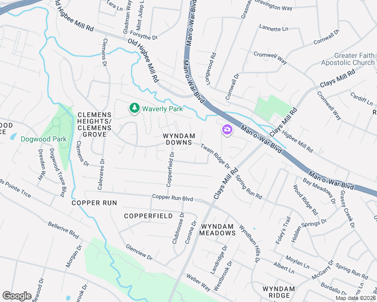 map of restaurants, bars, coffee shops, grocery stores, and more near 4306 Stoneyhurst Place in Lexington
