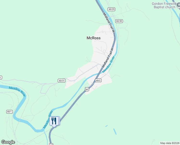 map of restaurants, bars, coffee shops, grocery stores, and more near 265 Crozier Rd in Rainelle