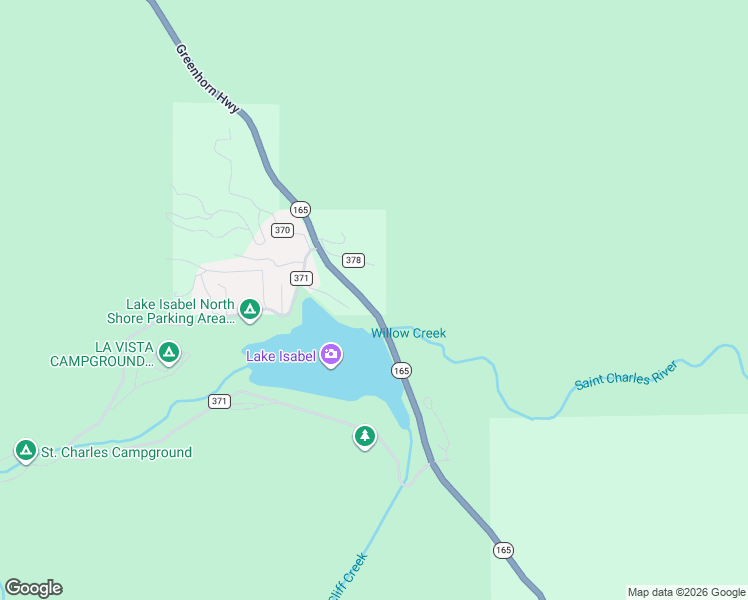 map of restaurants, bars, coffee shops, grocery stores, and more near 16756-16976 Greenhorn Hwy in Rye