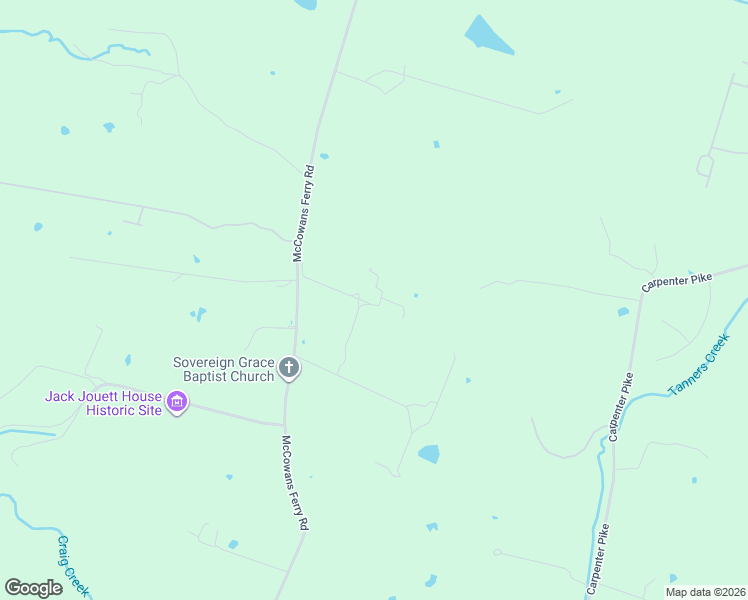 map of restaurants, bars, coffee shops, grocery stores, and more near 5100 McCowans Ferry Road in Versailles