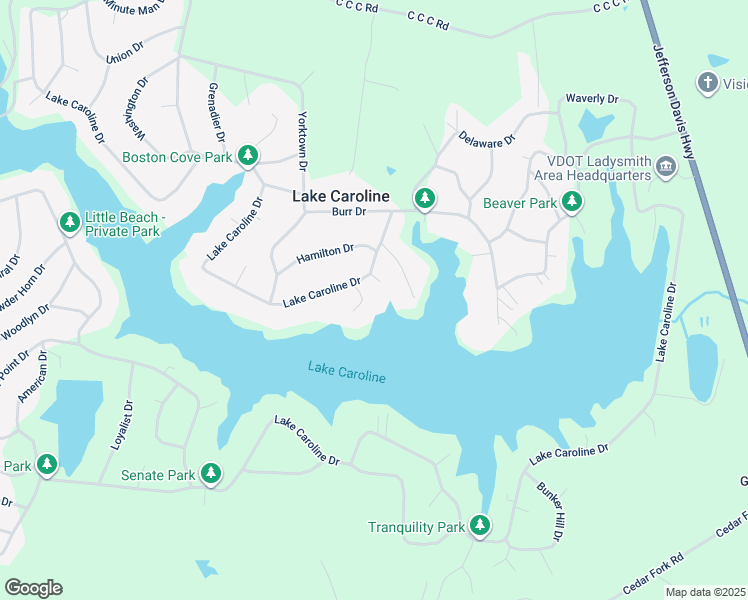 map of restaurants, bars, coffee shops, grocery stores, and more near 2 Franklin Cove in Ruther Glen