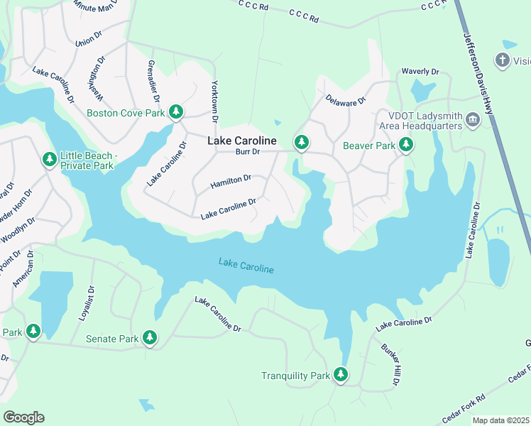 map of restaurants, bars, coffee shops, grocery stores, and more near 2 Franklin Cove in Ruther Glen