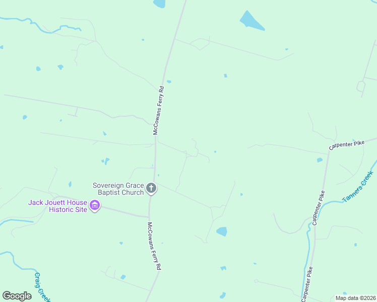 map of restaurants, bars, coffee shops, grocery stores, and more near 5100 McCowans Ferry Road in Versailles