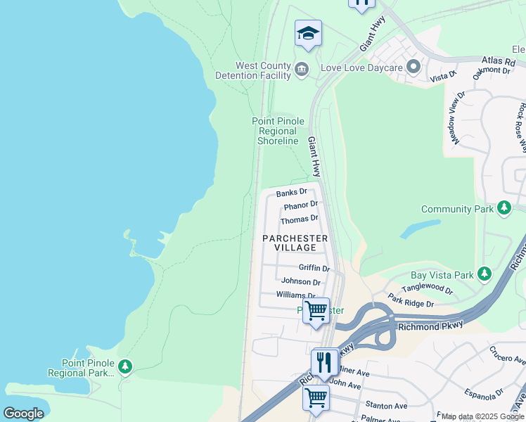 map of restaurants, bars, coffee shops, grocery stores, and more near 4413 Jenkins Way in Richmond