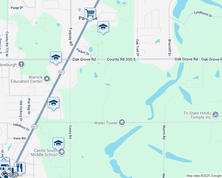 map of restaurants, bars, coffee shops, grocery stores, and more near 6900 South Vann Road in Newburgh