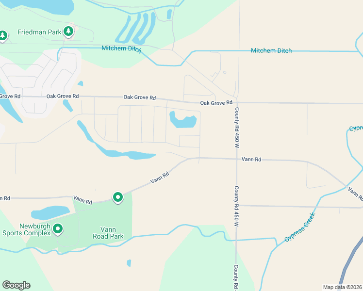 map of restaurants, bars, coffee shops, grocery stores, and more near 5022 South Vann Road in Newburgh