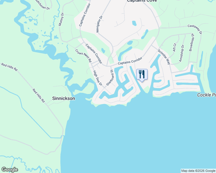 map of restaurants, bars, coffee shops, grocery stores, and more near 3329 Starboard Street in GREENBACKVILE