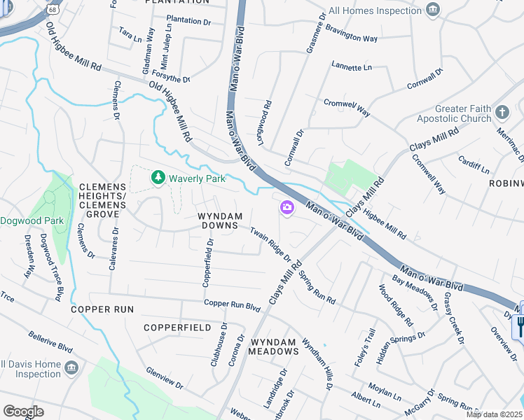 map of restaurants, bars, coffee shops, grocery stores, and more near 4212 Heathmoor Court in Lexington