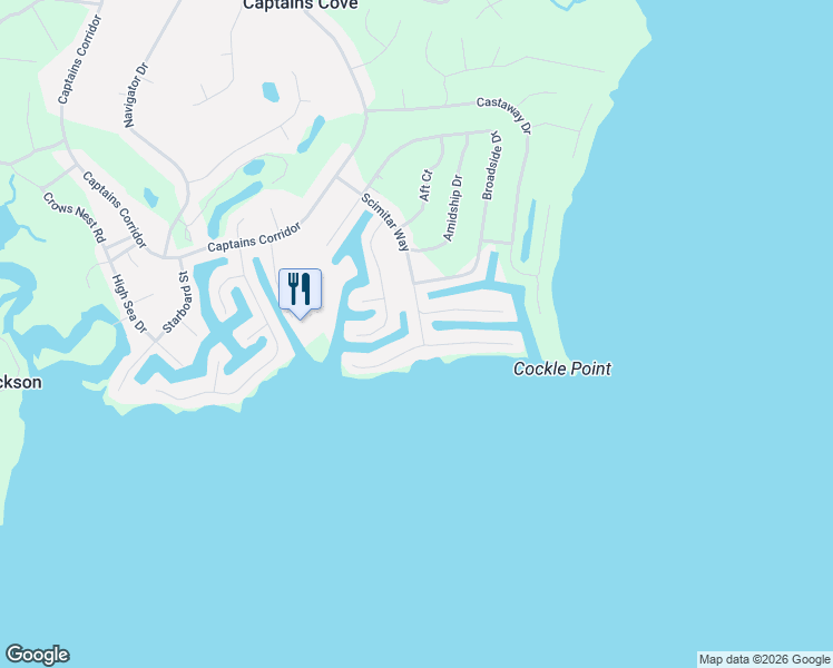 map of restaurants, bars, coffee shops, grocery stores, and more near 37415 Bayside Drive in Greenbackville