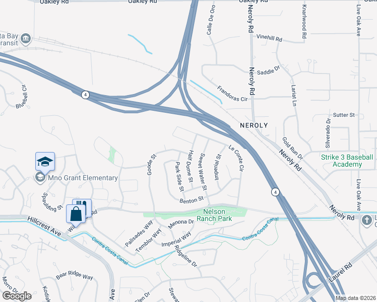 map of restaurants, bars, coffee shops, grocery stores, and more near 4493 Goode Street in Antioch