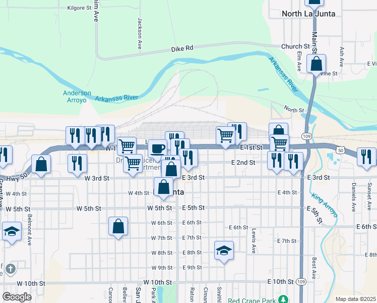 22 East 1st Street, La Junta CO Walk Score