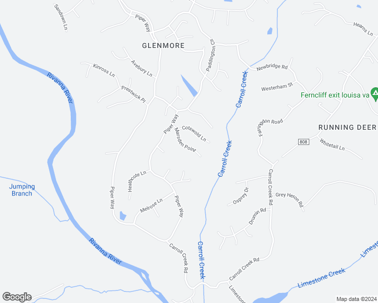 map of restaurants, bars, coffee shops, grocery stores, and more near 3367 Marsden Point in Keswick