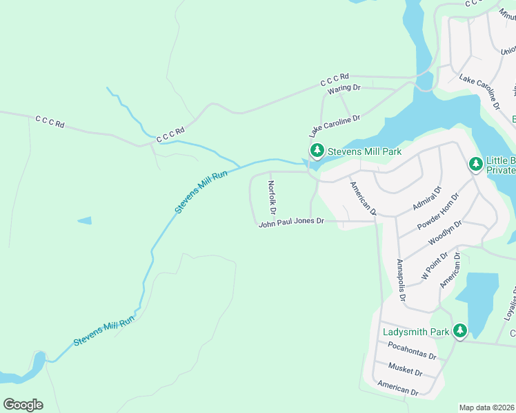 map of restaurants, bars, coffee shops, grocery stores, and more near 158 John Paul Jones Drive in Ruther Glen