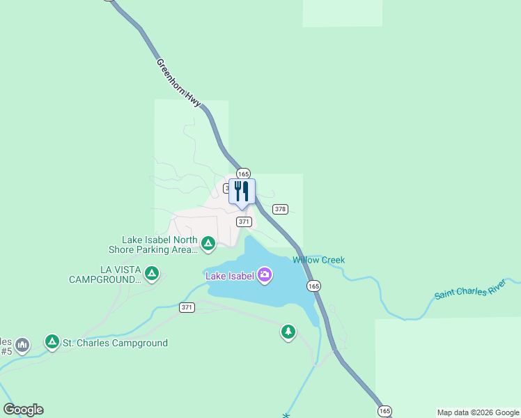 map of restaurants, bars, coffee shops, grocery stores, and more near 16756 Greenhorn Highway in Rye