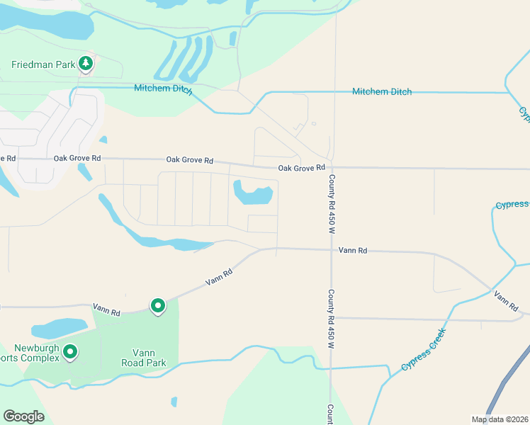 map of restaurants, bars, coffee shops, grocery stores, and more near 3011 County Road 450 West in Newburgh