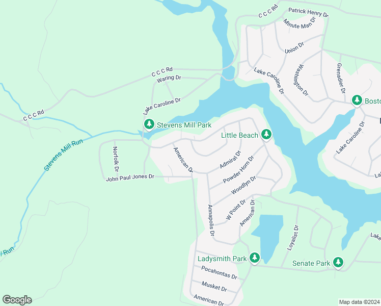 map of restaurants, bars, coffee shops, grocery stores, and more near 137 New Providence Drive in Ruther Glen