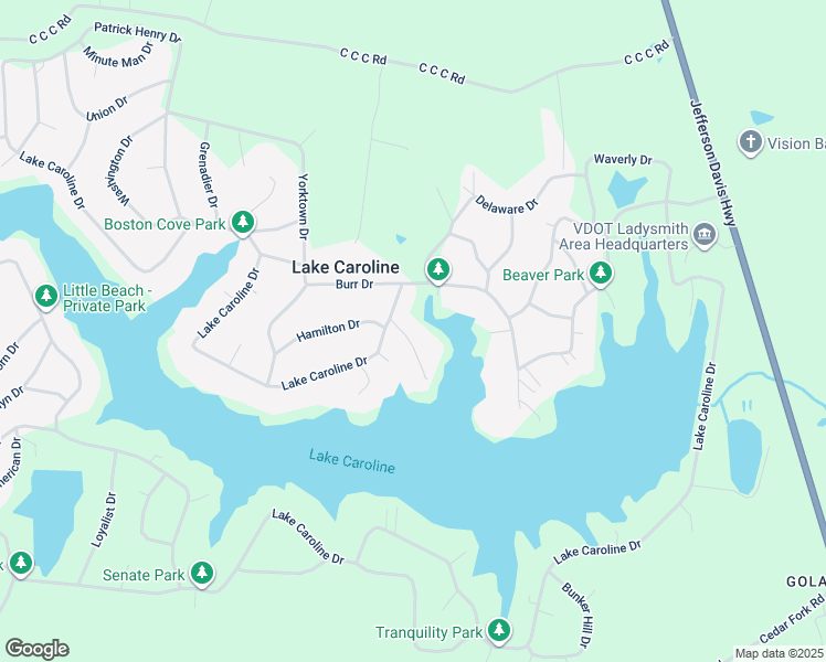 map of restaurants, bars, coffee shops, grocery stores, and more near 4 Jefferson Cove in Ruther Glen