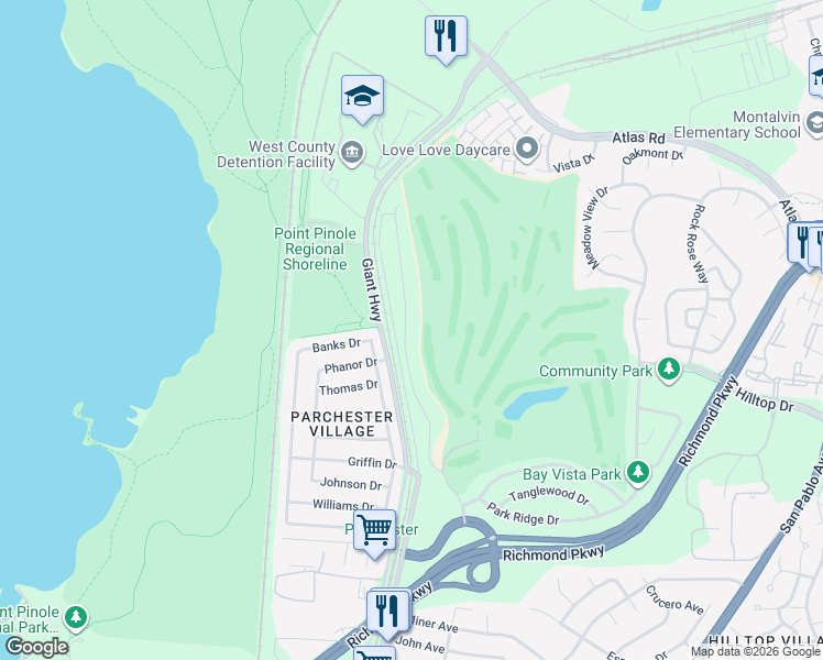map of restaurants, bars, coffee shops, grocery stores, and more near 4158 Markovich Court in Richmond