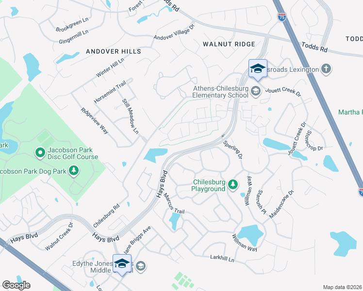 map of restaurants, bars, coffee shops, grocery stores, and more near 400 Chilesburg Road in Lexington