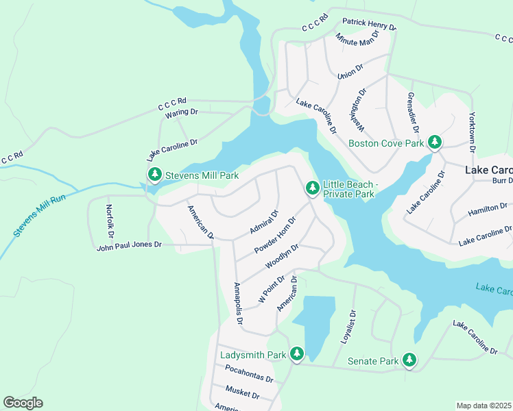 map of restaurants, bars, coffee shops, grocery stores, and more near 131 New Providence Drive in Ruther Glen
