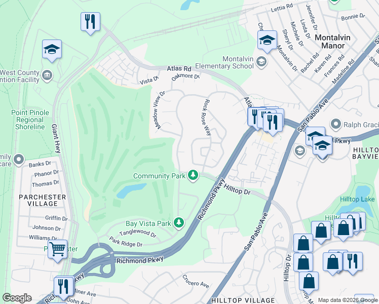 map of restaurants, bars, coffee shops, grocery stores, and more near 4037 Coleman Circle in Richmond