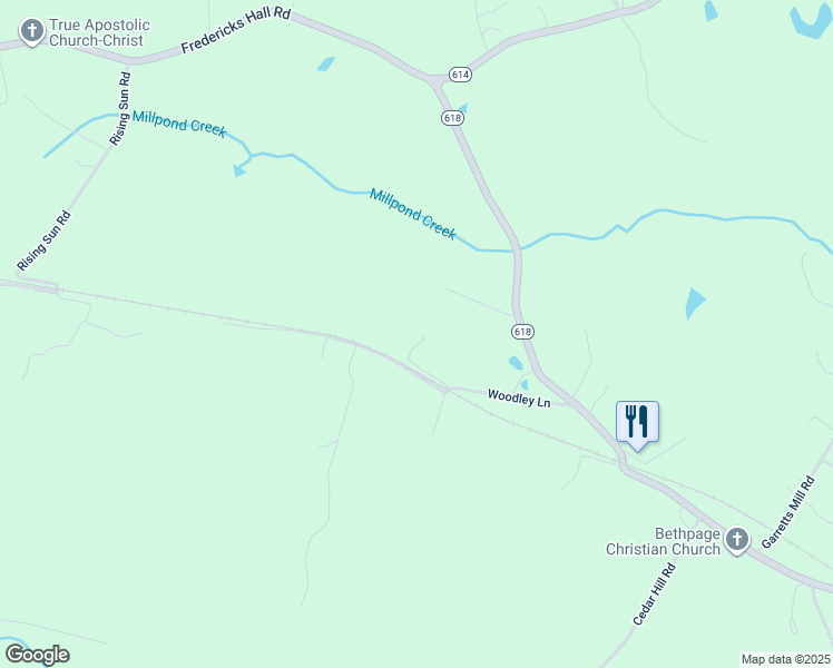 map of restaurants, bars, coffee shops, grocery stores, and more near 268 Woodley Lane in Mineral