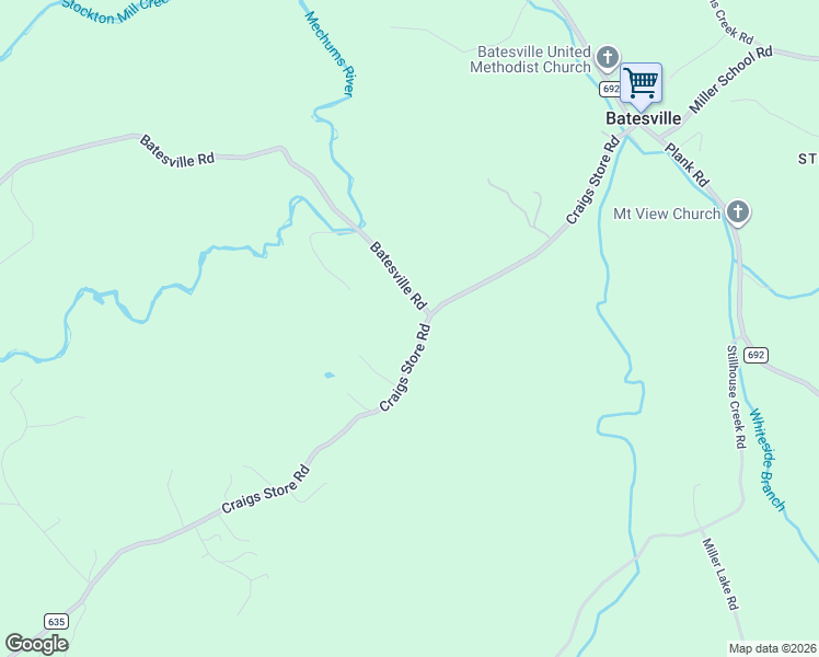 map of restaurants, bars, coffee shops, grocery stores, and more near 1680 Craigs Store Rd in Afton