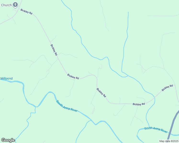 map of restaurants, bars, coffee shops, grocery stores, and more near 1056 Bickley Road in Louisa