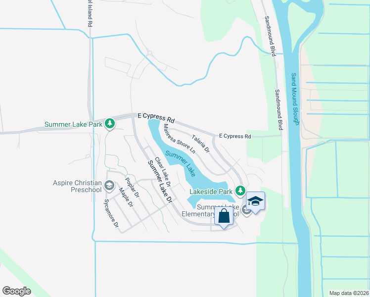 map of restaurants, bars, coffee shops, grocery stores, and more near 2717 Manresa Shore Lane in Oakley