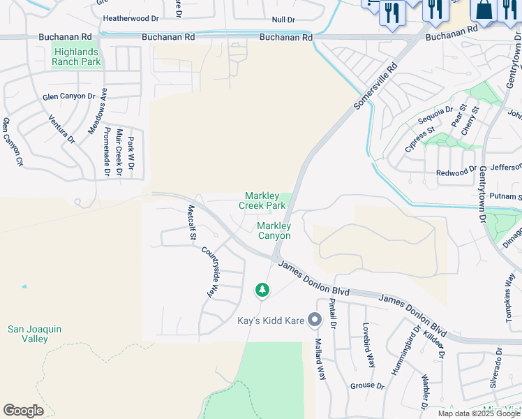map of restaurants, bars, coffee shops, grocery stores, and more near 4012 Crescent Court in Antioch