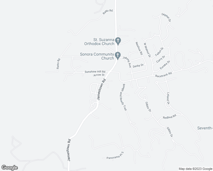 map of restaurants, bars, coffee shops, grocery stores, and more near 10765 Buena Oaks Drive in Sonora