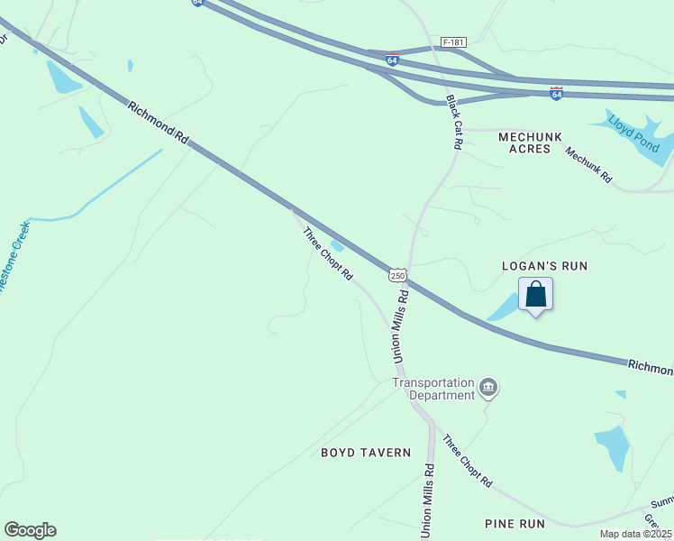 map of restaurants, bars, coffee shops, grocery stores, and more near 4535 Three Chopt Road in Troy