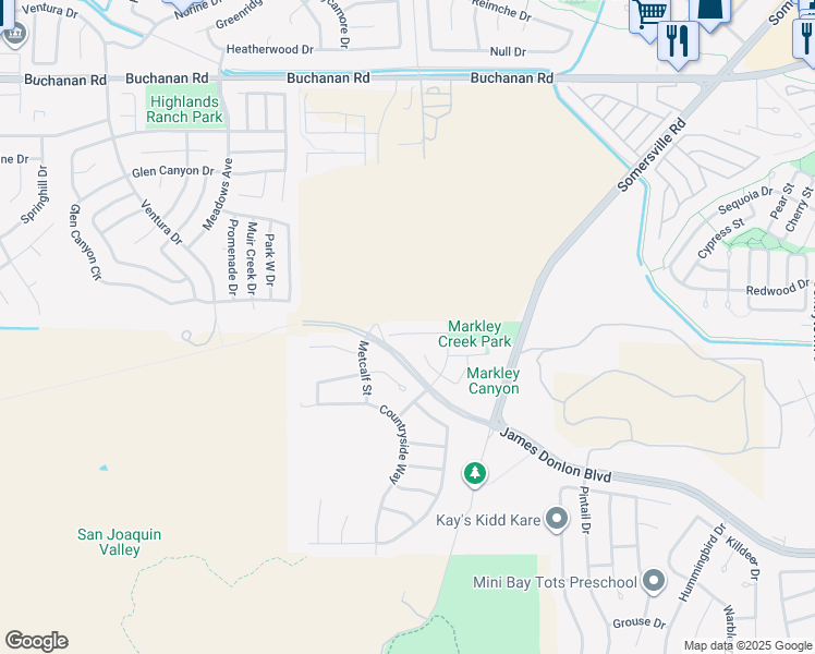 map of restaurants, bars, coffee shops, grocery stores, and more near 4064 Heaton Court in Antioch
