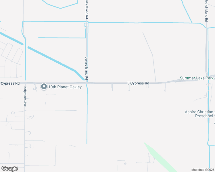map of restaurants, bars, coffee shops, grocery stores, and more near 2191 East Cypress Road in Oakley