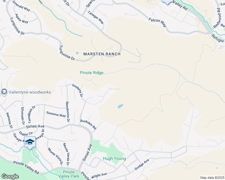 map of restaurants, bars, coffee shops, grocery stores, and more near 2944 Von Doolen Court in Pinole