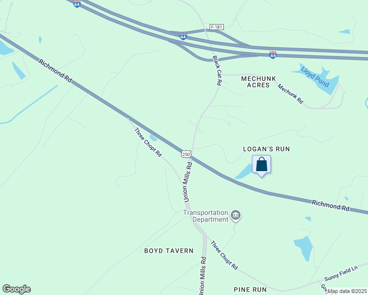 map of restaurants, bars, coffee shops, grocery stores, and more near 4709 Richmond Road in Keswick