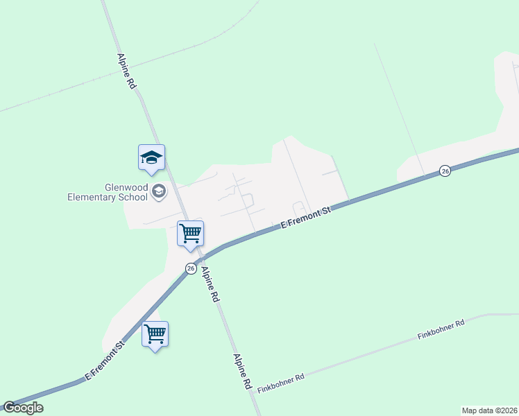 map of restaurants, bars, coffee shops, grocery stores, and more near 1830 North Patterson Road in Stockton