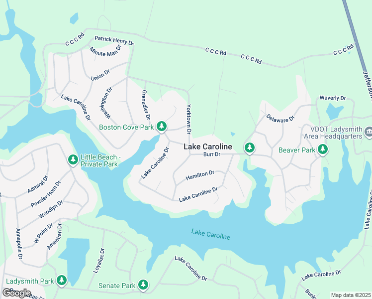 map of restaurants, bars, coffee shops, grocery stores, and more near 206 Clinton Drive in Ruther Glen