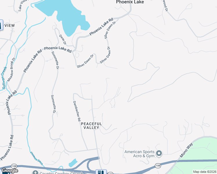 map of restaurants, bars, coffee shops, grocery stores, and more near 20261 Barbara Road in Sonora