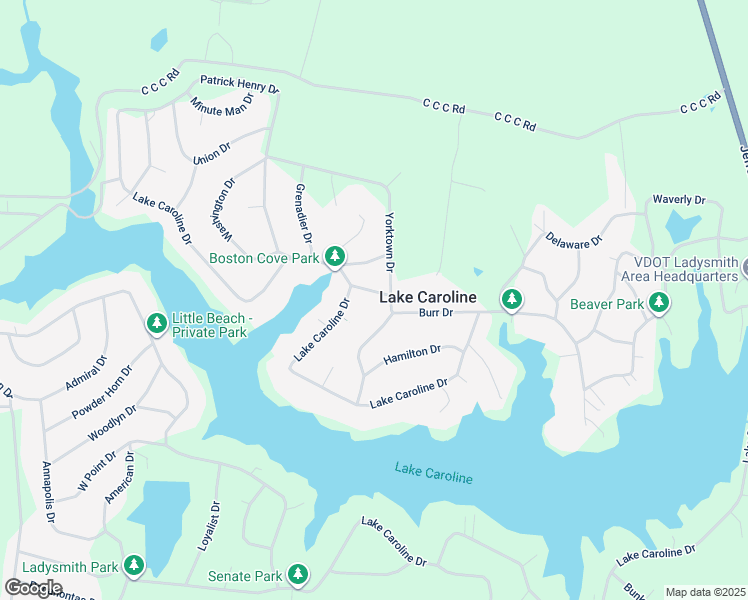 map of restaurants, bars, coffee shops, grocery stores, and more near 202 Clinton Drive in Ruther Glen