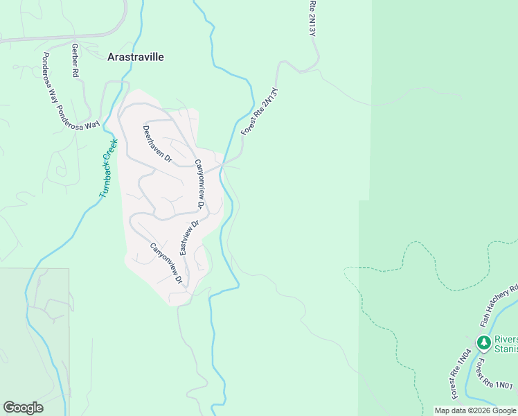 map of restaurants, bars, coffee shops, grocery stores, and more near 20297 Old Buchanan Mine Road in Tuolumne