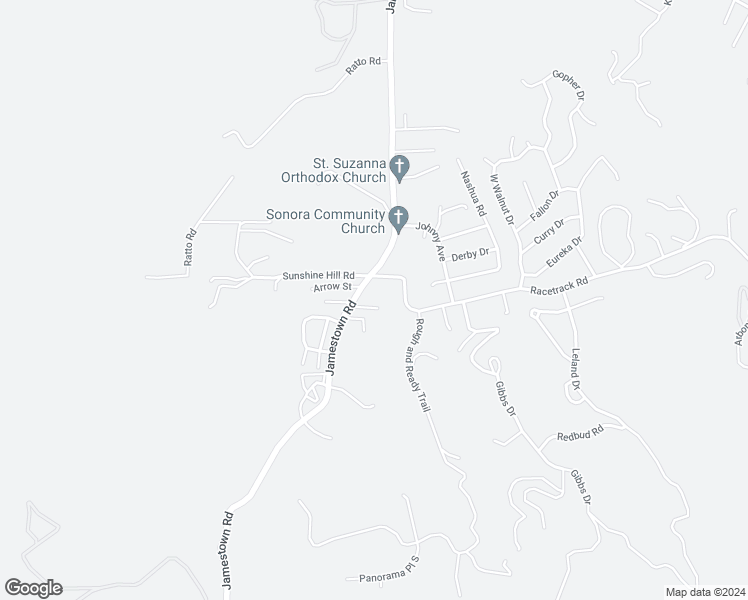 map of restaurants, bars, coffee shops, grocery stores, and more near 10781 Buena Oaks Drive in Sonora