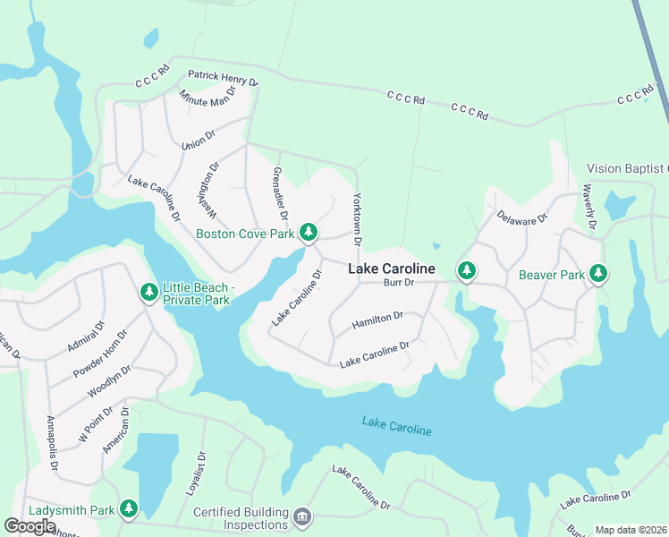 map of restaurants, bars, coffee shops, grocery stores, and more near 200 Clinton Drive in Ruther Glen