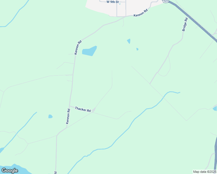 map of restaurants, bars, coffee shops, grocery stores, and more near 421 Thacker Road in Mineral