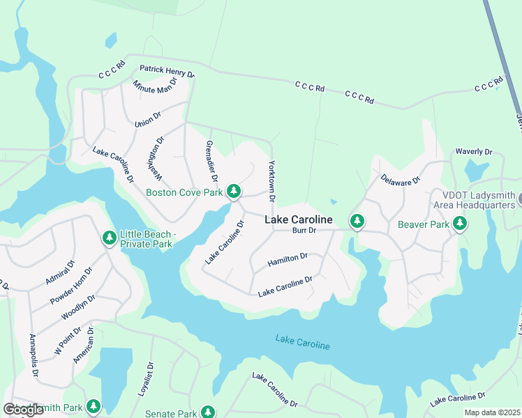 map of restaurants, bars, coffee shops, grocery stores, and more near 203 Clinton Drive in Ruther Glen