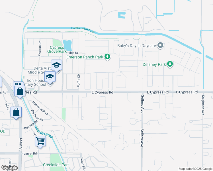map of restaurants, bars, coffee shops, grocery stores, and more near 937 Pendleton Court in Oakley
