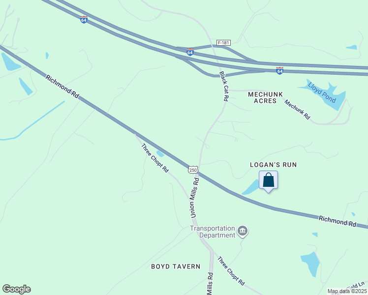 map of restaurants, bars, coffee shops, grocery stores, and more near 4652 Richmond Road in Keswick