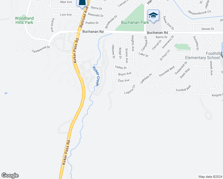 map of restaurants, bars, coffee shops, grocery stores, and more near 4392 Hillview Drive in Pittsburg