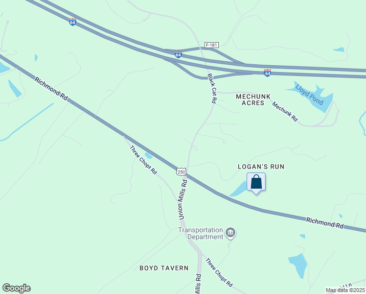 map of restaurants, bars, coffee shops, grocery stores, and more near 1660 Black Cat Road in Keswick