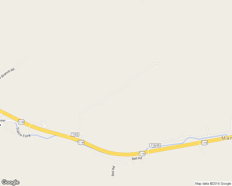 map of restaurants, bars, coffee shops, grocery stores, and more near Hurricane Branch Road in Chapmanville